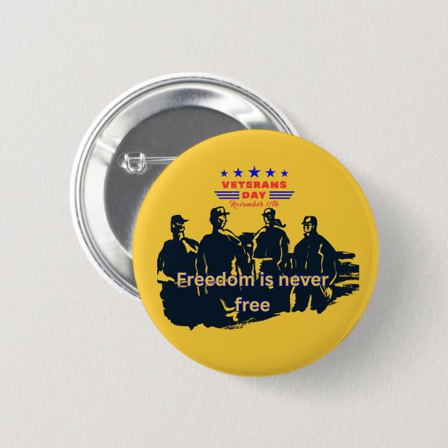 Bóton Redondo 5.08cm Freedom's Defenders light orange (Frente & Verso)