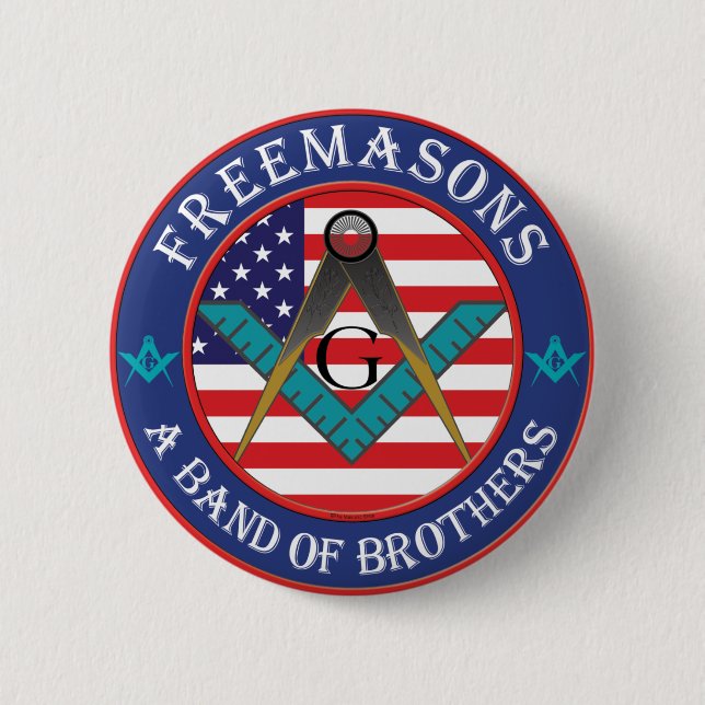 Bóton Redondo 5.08cm Freemasons - Banda dos Irmãos (Frente)