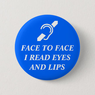 Bóton Redondo 5.08cm Frente a frente eu li os olhos e os lábios