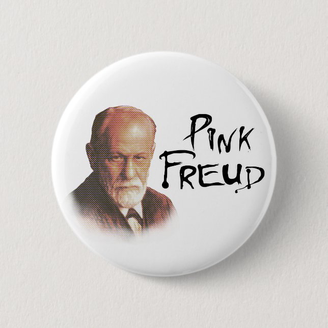 Bóton Redondo 5.08cm Freud cor-de-rosa (Frente)