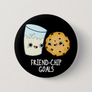 Bóton Redondo 5.08cm Friend Chip Mete Cookies Engraçados Leite Pun Dark