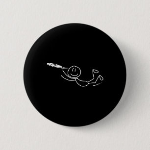 Bóton Redondo 5.08cm Frisbee Stickman Disc Golf Engraçado Ultimate Fris