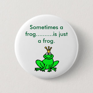 Bóton Redondo 5.08cm frog_clipart_prince, às vezes um sapo