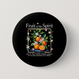 Bóton Redondo 5.08cm Fruta Cristã Do Espírito Vintage Fruta Laranja