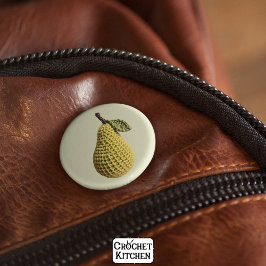 Bóton Redondo 5.08cm Fruta de pera verde amarela verde-avó moderna