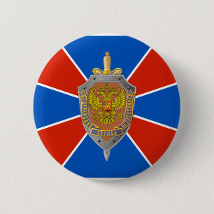 Bóton Redondo 5.08cm Fsb, bandeira de Rússia