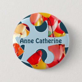 Bóton Redondo 5.08cm Fun Jigsaw Puzzle Kids Birthday Party Round Name