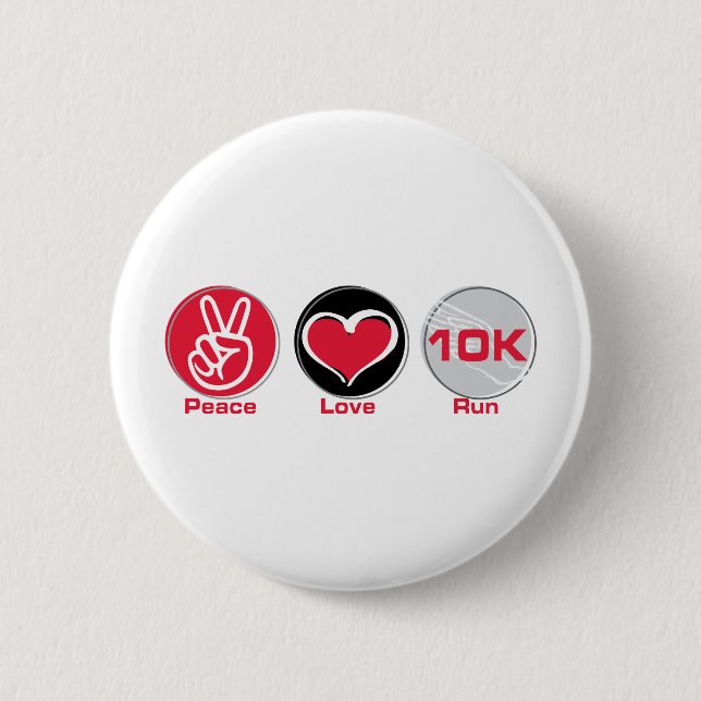Bóton Redondo 5.08cm Funcionamento 10K do amor da paz (Frente)