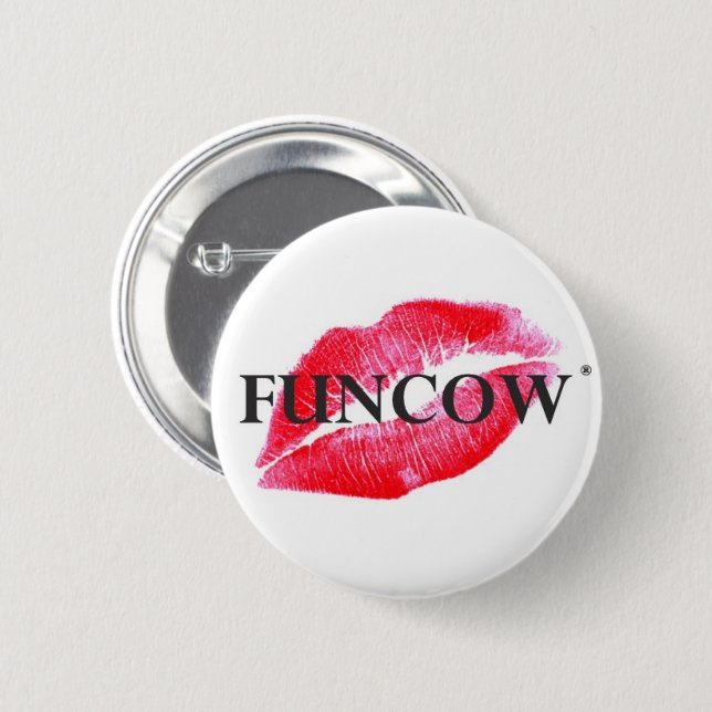 BÓTON REDONDO 5.08CM FUNCOW BEIJO ROSA (Frente & Verso)