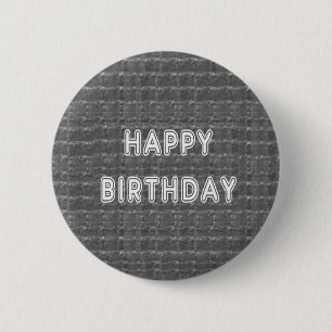 Bóton Redondo 5.08cm Fundo de HappyBirthday Artistist do feliz