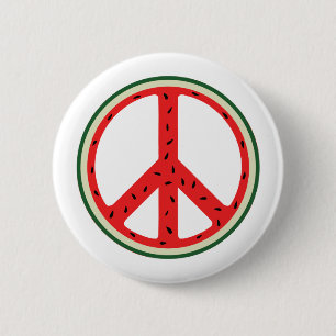 Bóton Redondo 5.08cm Fundraiser Watermelon Peace Sign para Palestina