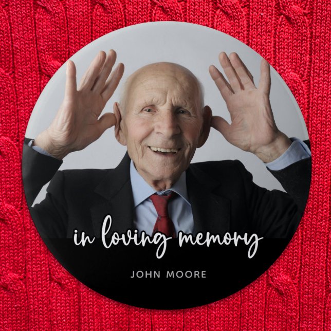 Bóton Redondo 5.08cm Funeral Na Memória De Amor Foto (Criador carregado)