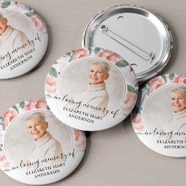 Bóton Redondo 5.08cm Funeral No Amor Memória Floral Floral De Cores Aqu