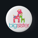 Bóton Redondo 5.08cm Funky Giraffe Big Sister Tshirt<br><div class="desc">Há uma irmã grande especial para estar na família? Esta adorável "Girafa Funky" Irmã Grande,  que certamente gostará. Faz um presente irmão excelente!</div>
