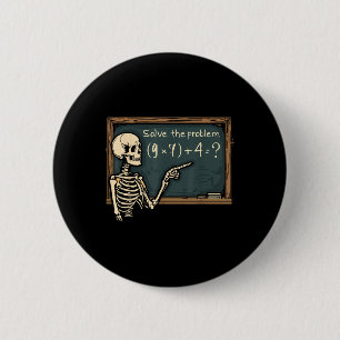 Bóton Redondo 5.08cm Funny 67 Meme Piada Brainrot Halloween Esqueleto T