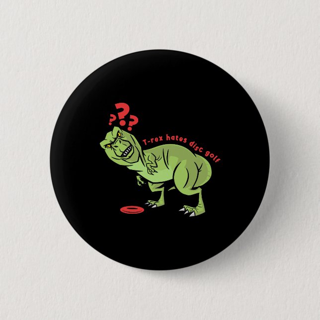 Bóton Redondo 5.08cm Funny Disc Golf T Rex Kids  (Frente)