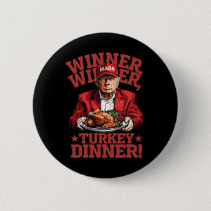 Bóton Redondo 5.08cm Funny Donald Trump Vencedor da Turquia Janta Than