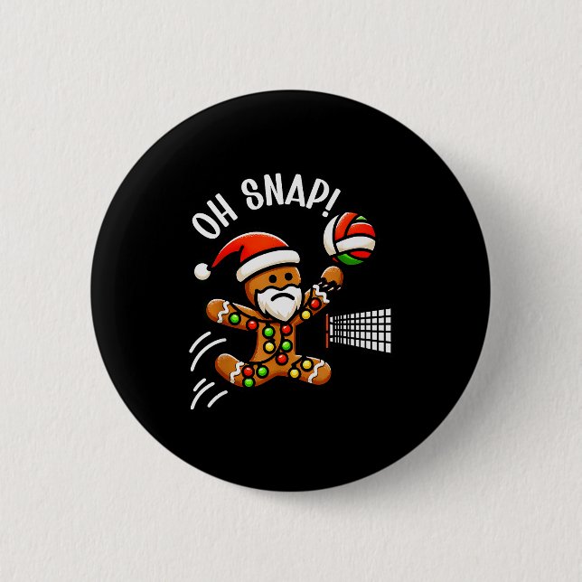 Bóton Redondo 5.08cm Funny Gingerbread Man Pajamas &amp; Pjs Xmas Holid (Frente)
