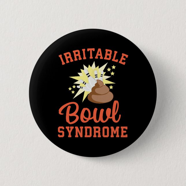 Bóton Redondo 5.08cm Funny Ibs Pooping Joke Irritable Bowel Syndrome Bo (Frente)