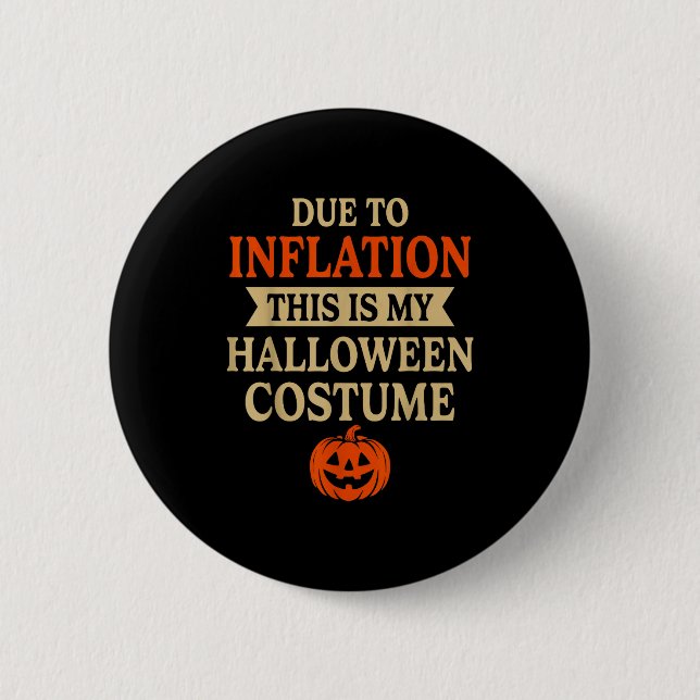 Bóton Redondo 5.08cm Funny Inflation Halloween Costume Couple Matching  (Frente)