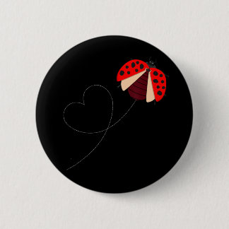 Bóton Redondo 5.08cm Funny Ladybug