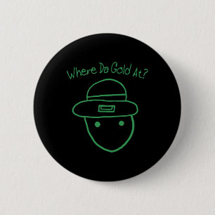 Bóton Redondo 5.08cm Funny Leprechaun Amateur Sketch Meme Rua Irlandesa