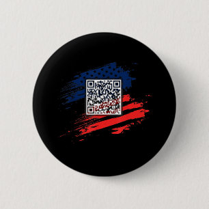 Bóton Redondo 5.08cm Funny Qr Presidente Trump Dance Code