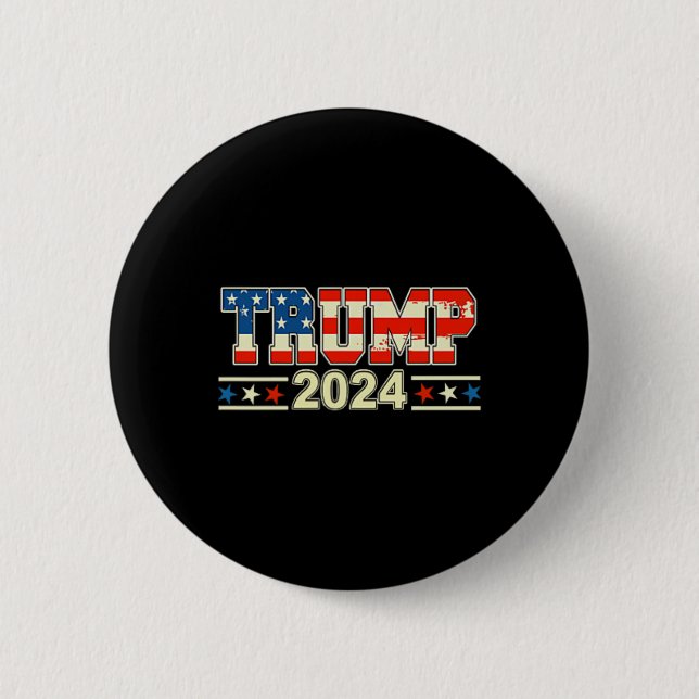 Bóton Redondo 5.08cm Funny Qr Presidente Trump Dance Code (em Byck) 2 (Frente)