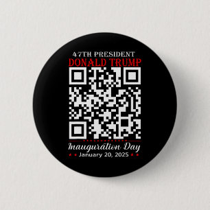Bóton Redondo 5.08cm Funny Qr Presidente Trump Dance Code Inauguração D