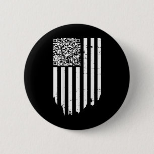 Bóton Redondo 5.08cm Funny Qr Scan Code Presidente Trump 4547 Trump Dan