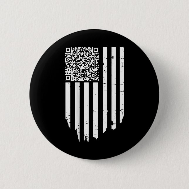 Bóton Redondo 5.08cm Funny Qr Scan Code Presidente Trump 4547 Trump Dan (Frente)