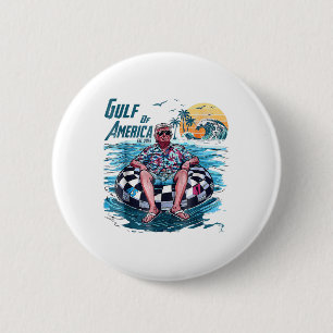 Bóton Redondo 5.08cm Funny Trump Golfo Da América Do Leste De 2025
