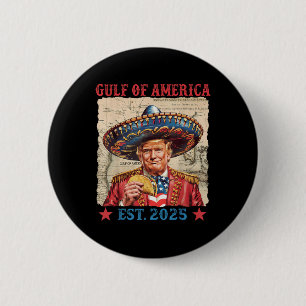 Bóton Redondo 5.08cm Funny Trump Golfo Da América Dos Eua 2025 Trump Ta