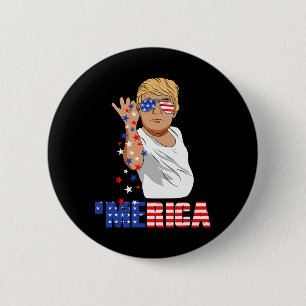 Bóton Redondo 5.08cm Funny Trump Salt Merica Freedom 4 De Julho Oferece