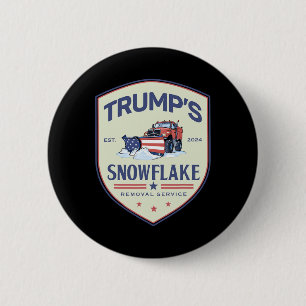 Bóton Redondo 5.08cm Funny Trump Snowflake Serviço de Eleição 202