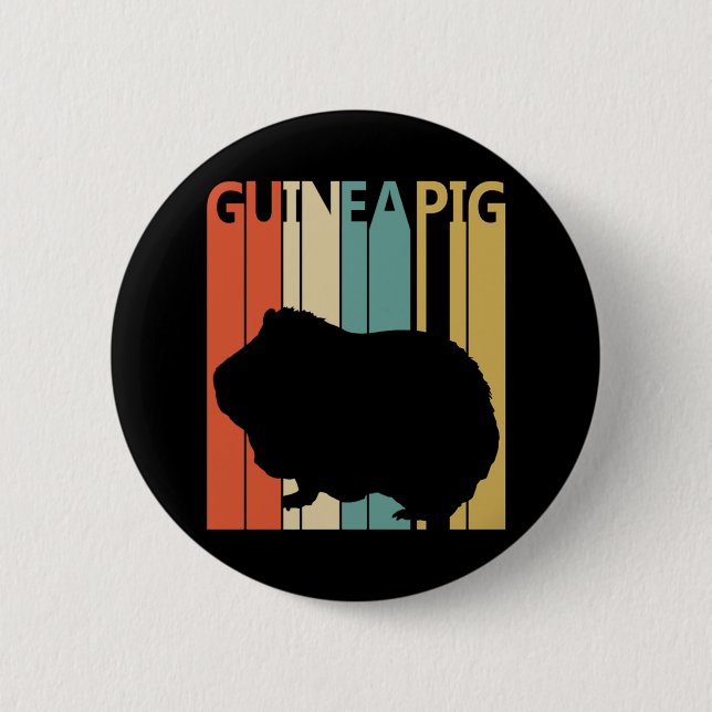 Bóton Redondo 5.08cm Funny Vintage Guiné Pig (Frente)