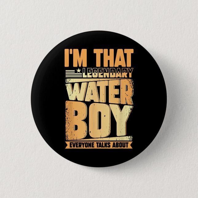 Bóton Redondo 5.08cm Funny Waterboy Futebol Team Manager Hydration Spe (Frente)