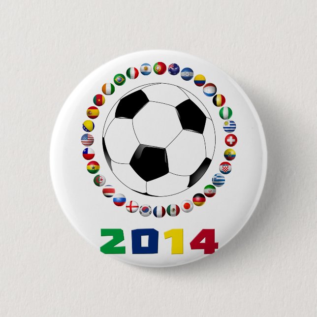 Bóton Redondo 5.08cm Futebol 2014 2530 (Frente)