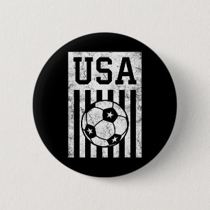 Bóton Redondo 5.08cm Futebol Americano Bandeira Americana EUA Mulheres 