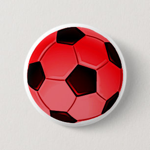 Bóton Redondo 5.08cm Futebol americano vermelho ou bola de futebol da a