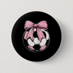 Bóton Redondo 5.08cm Futebol Byll Rosa Coquette Laço Fita Delicada Meni