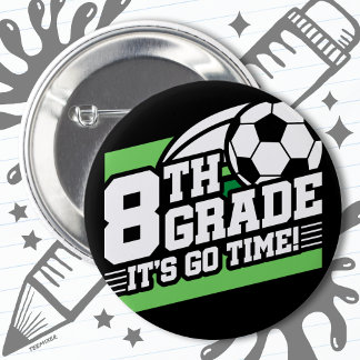 Bóton Redondo 5.08cm Futebol do 8º ano de futebol 1º dia de volta à esc