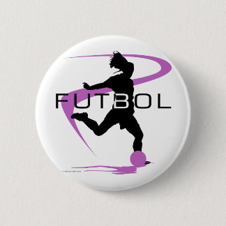 Bóton Redondo 5.08cm Futebol do futebol - meninas - rosa