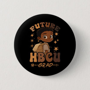 Bóton Redondo 5.08cm Futuro Graduado Hbcu História Menino Negro Graduaç