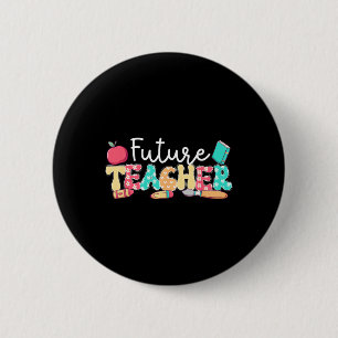Bóton Redondo 5.08cm Futuro Professor Em Andamento Groovy Estudante Pro