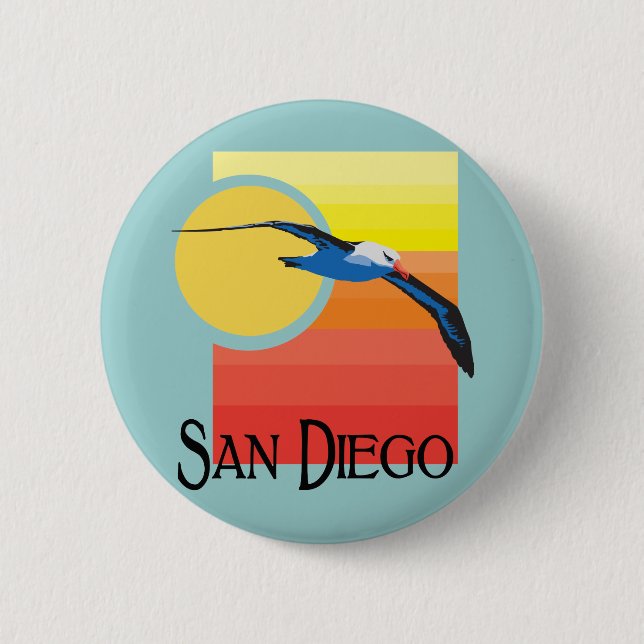 Bóton Redondo 5.08cm Gaivota de San Diego (Frente)