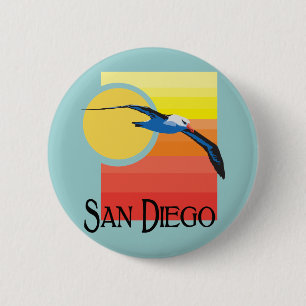 Bóton Redondo 5.08cm Gaivota de San Diego
