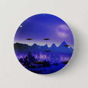 Bóton Redondo 5.08cm Galáxias de UFOs