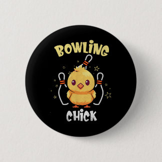 Bóton Redondo 5.08cm Galinha de Boliche Galinha Engraçada Atleta de Bol