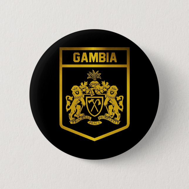 Bóton Redondo 5.08cm Gambia Emblem (Frente)